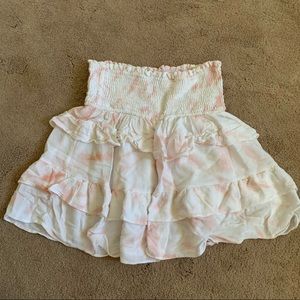 OLIVACEOUS Pink tie dye skirt